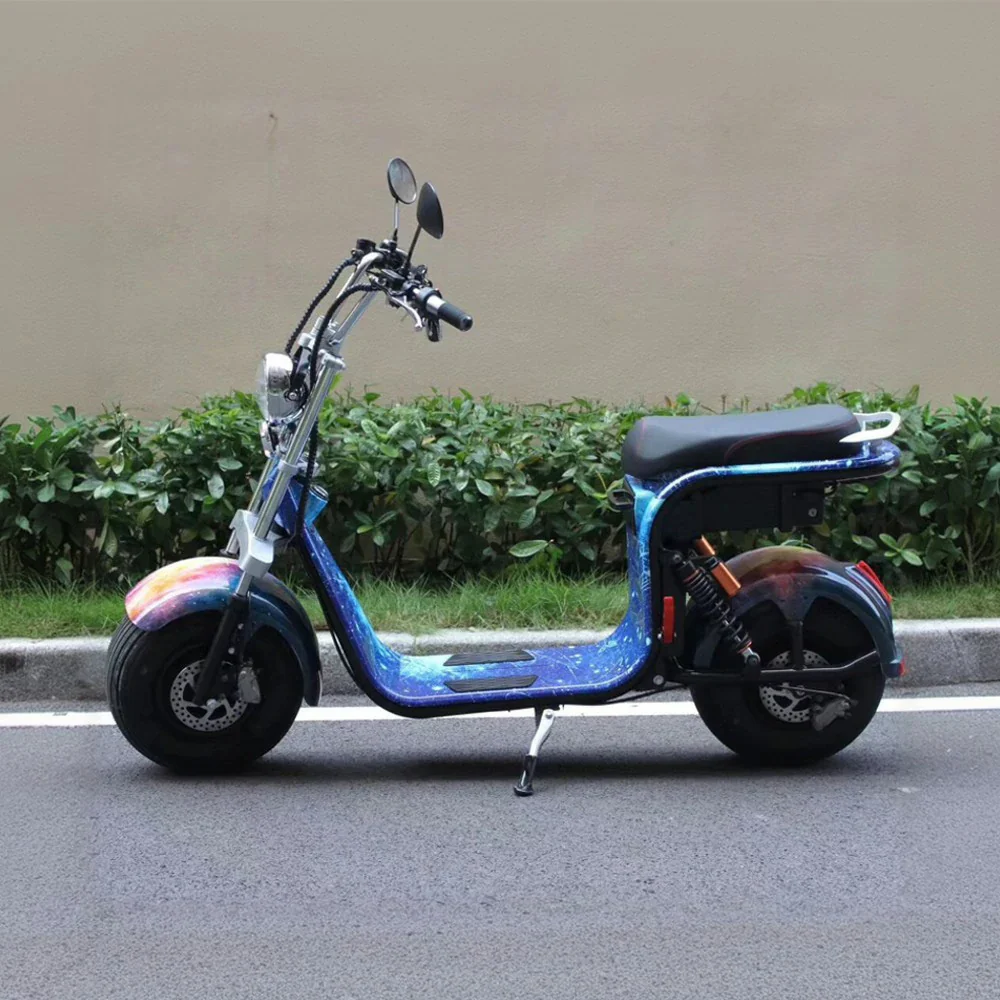 AKEZ Harley Electric Scooter 60V 1500W/2000W Brushless Motor, Dual Removable Lithium Battery, Rear Storage Backrest Design Cruise at 25km/h - Unlock More Power (Details Inside)* - Image 2