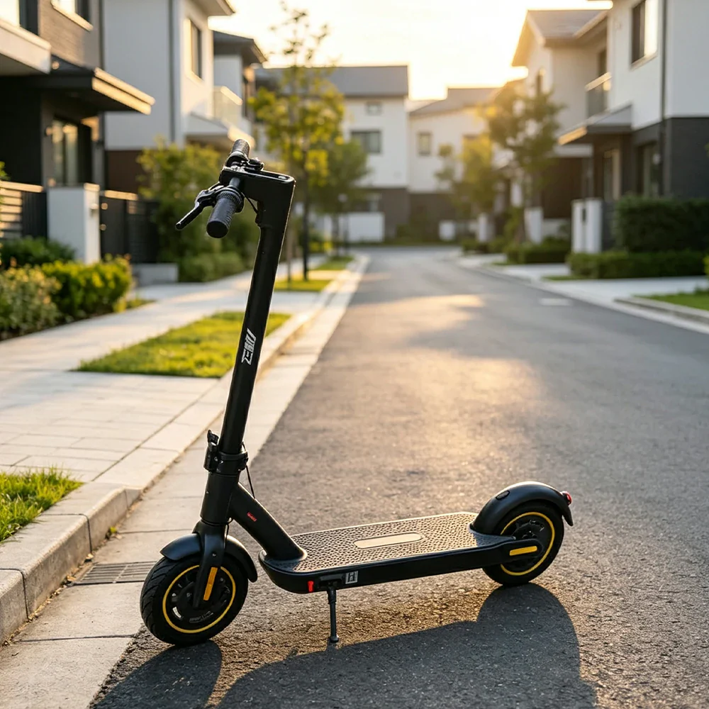 AKEZ Electric Scooter Front Suspension 1000W Motor Long Range Commuter E-Scooter with 10 Inch Tyres - Black - Image 2