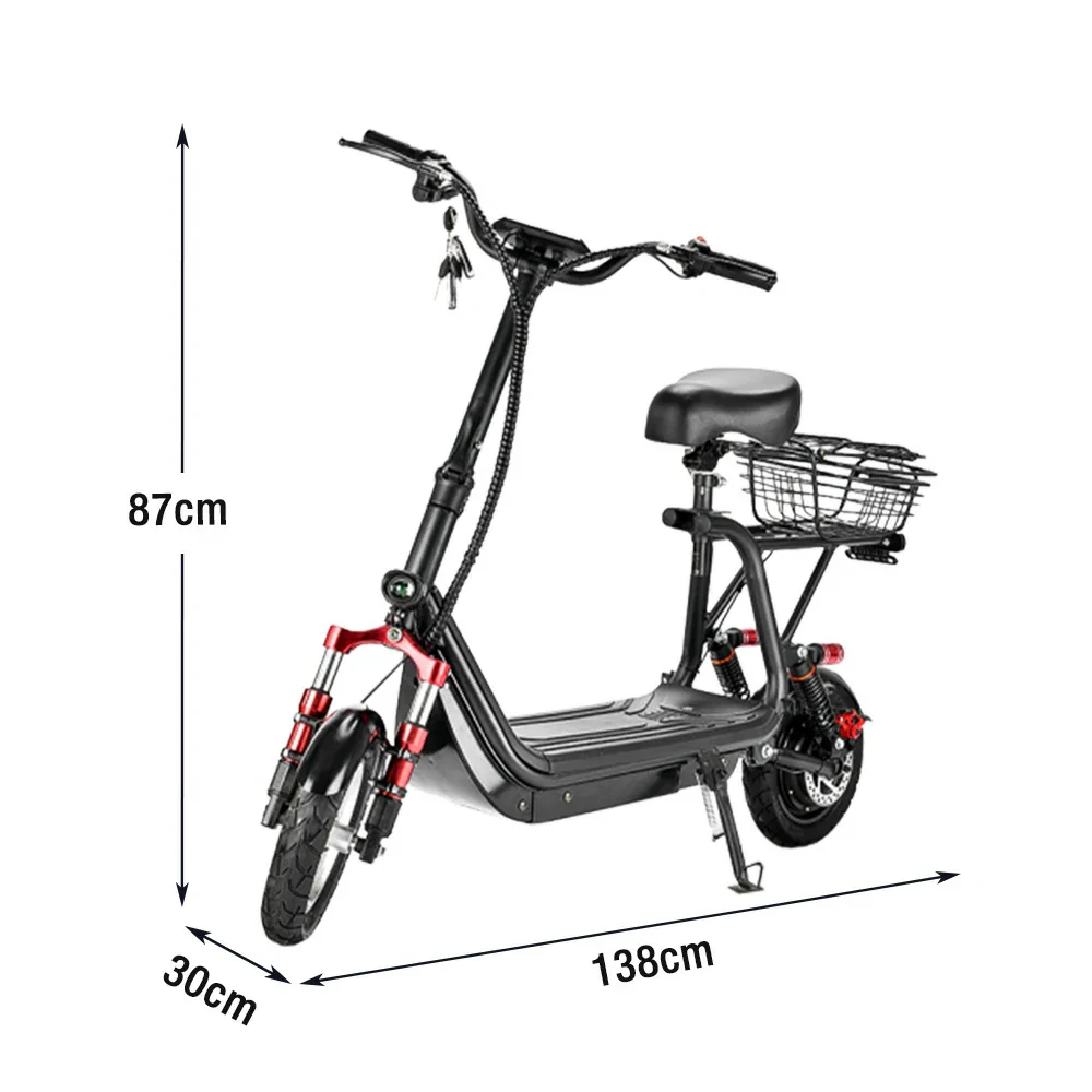 AKEZ Harley Electric Bike 48V 800W Brushless Motor, Removable Lithium Battery, 6-inch Tyres, Aluminium Suspension Single-Bar Foldable Handlebar Cruise at 25km/h - Unlock More Power (Details Inside)* - Image 5