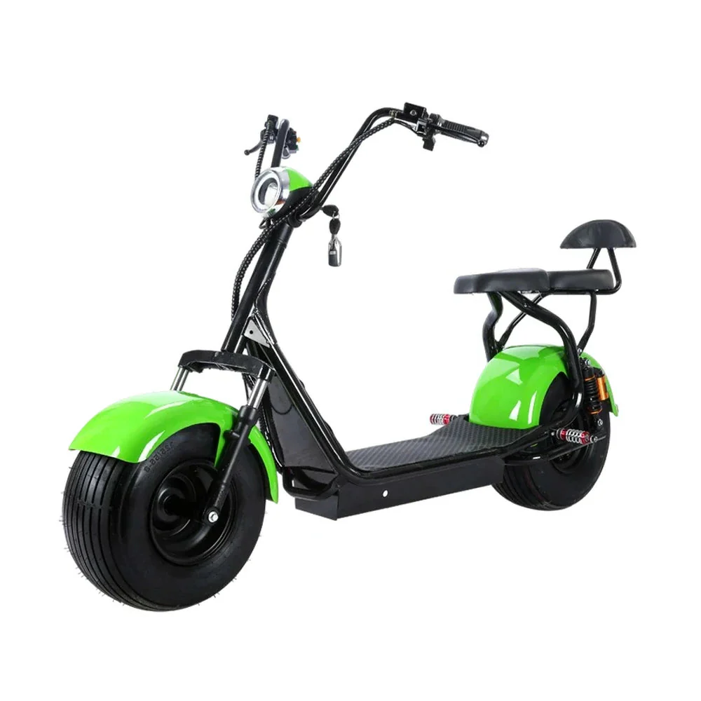AKEZ Harley Electric Scooter 60V 1500W/2000W Brushless Motor, Lithium Battery, LED Headlight, Rear Backrest, Dual Suspension Cruise at 25km/h - Unlock More Power (Details Inside)*
