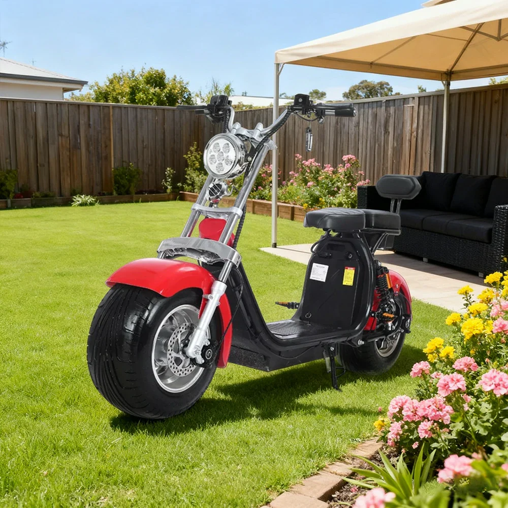 AKEZ Harley Electric Scooter 60V 1500W/2000W Brushless Motor, Dual Suspension, Removable Lithium Battery, 10-inch Tyres Cruise at 25km/h - Unlock More Power (Details Inside)* - Image 2