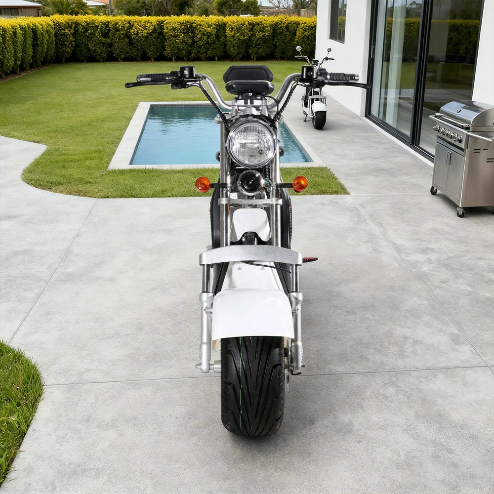 AKEZ Harley Electric Scooter 60V 1500W/2000W Motor, Removable Lithium Batteries, 10-inch Tyres & Backrest Comfort Design Cruise at 25km/h - Unlock More Power (Details Inside)* - Image 4