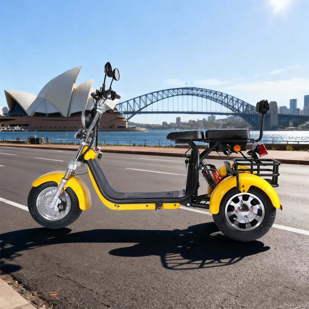 AKEZ Harley Electric Scooter 60V 1500W/2000W Brushless Motor, Removable Lithium Battery, 10-inch Vacuum Tyres, Dual Seat Design Cruise at 25km/h - Unlock More Power (Details Inside)* - Image 4