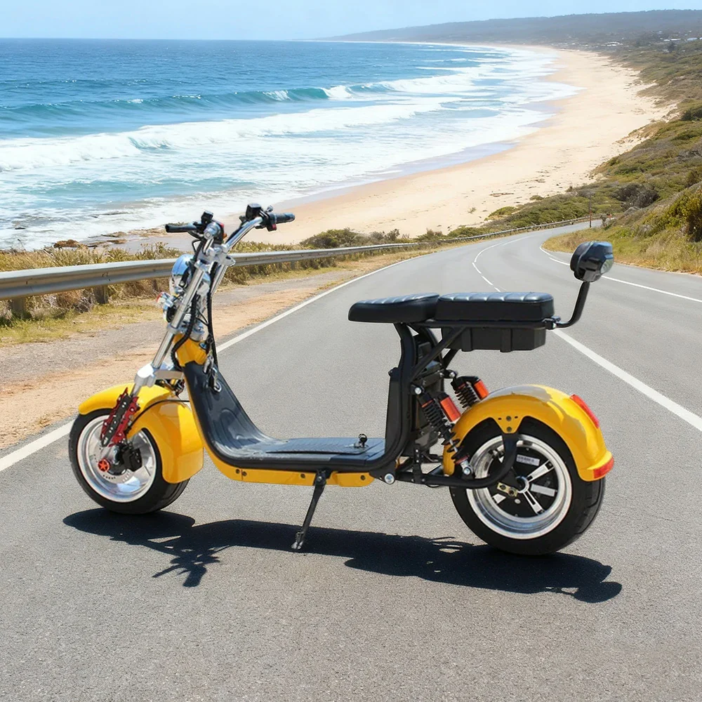 AKEZ Harley Electric Scooter 60V 1500W/2000W Brushless Motor, 12-inch Vacuum Tyres, LED Lighting & Waterproof Base Cruise at 25km/h - Unlock More Power (Details Inside)* - Image 4