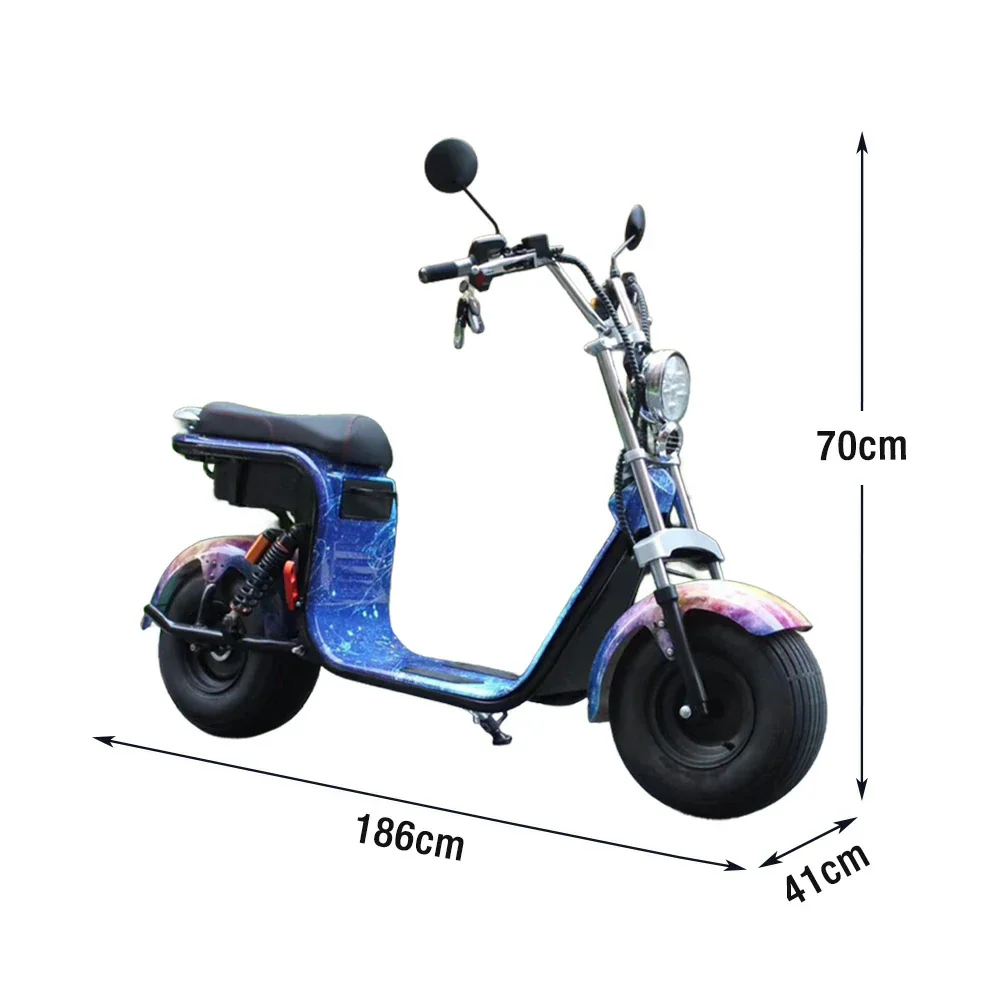AKEZ Harley Electric Scooter 60V 1500W/2000W Brushless Motor, Removable Lithium Battery, Rear Storage Backrest Design Cruise at 25km/h - Unlock More Power (Details Inside)* - Image 5