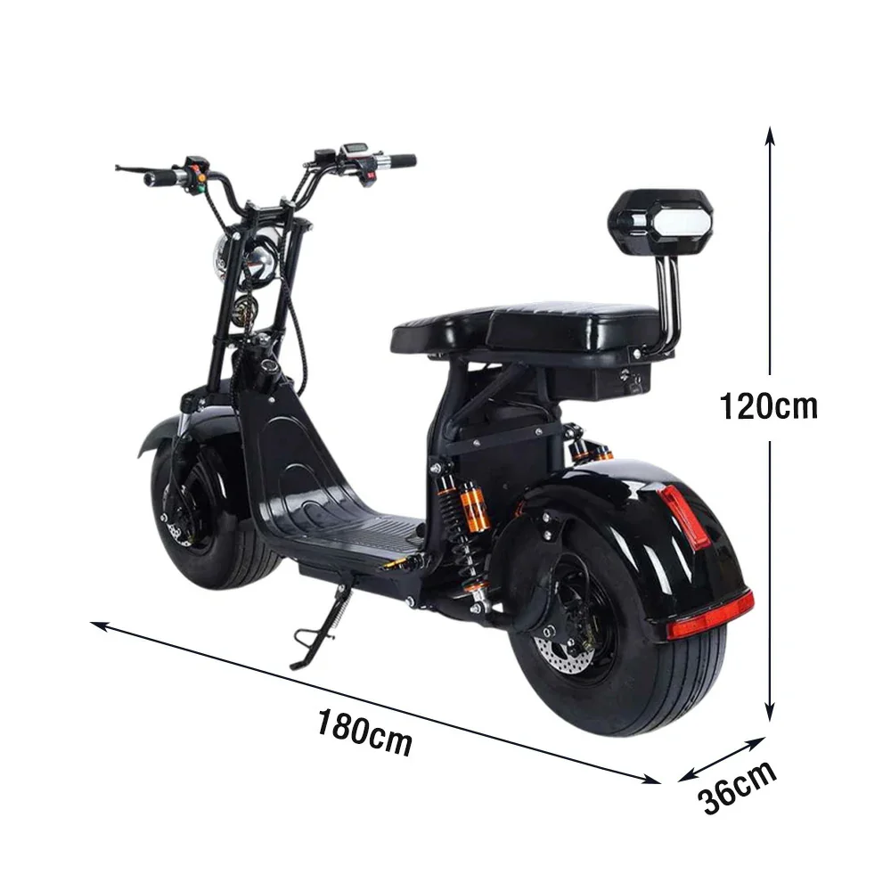 AKEZ Harley Electric Bike 60V 1500/2000W Brushless Motor, Removable Lithium Battery, 8-inch Vacuum Tyres Hydraulic & Air Suspension Cruise at 25km/h - Unlock More Power (Details Inside)* - Image 5