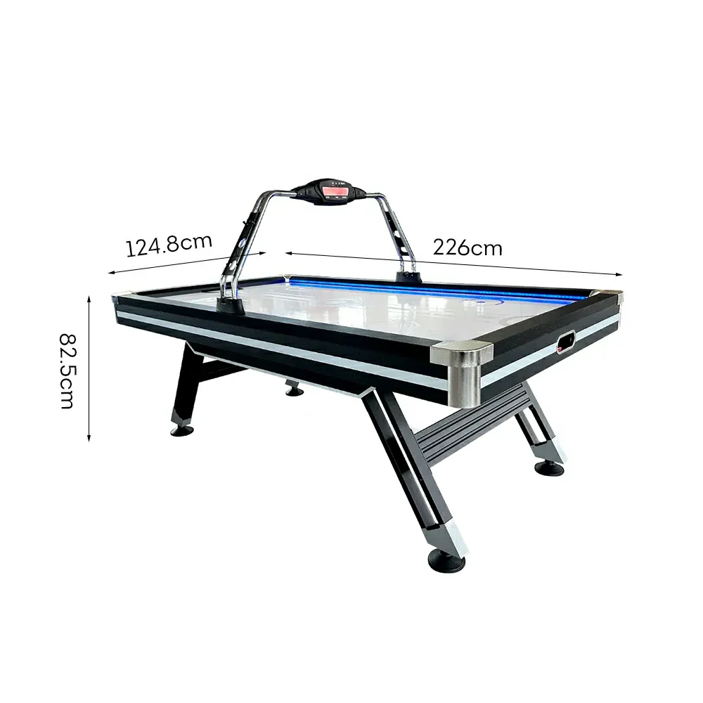 AIRMAX 7.5FT Air Hockey Table, LED Electronic Scoring System, Strong Support, Precise Ball Rebound, Durable Design - Black - Image 5
