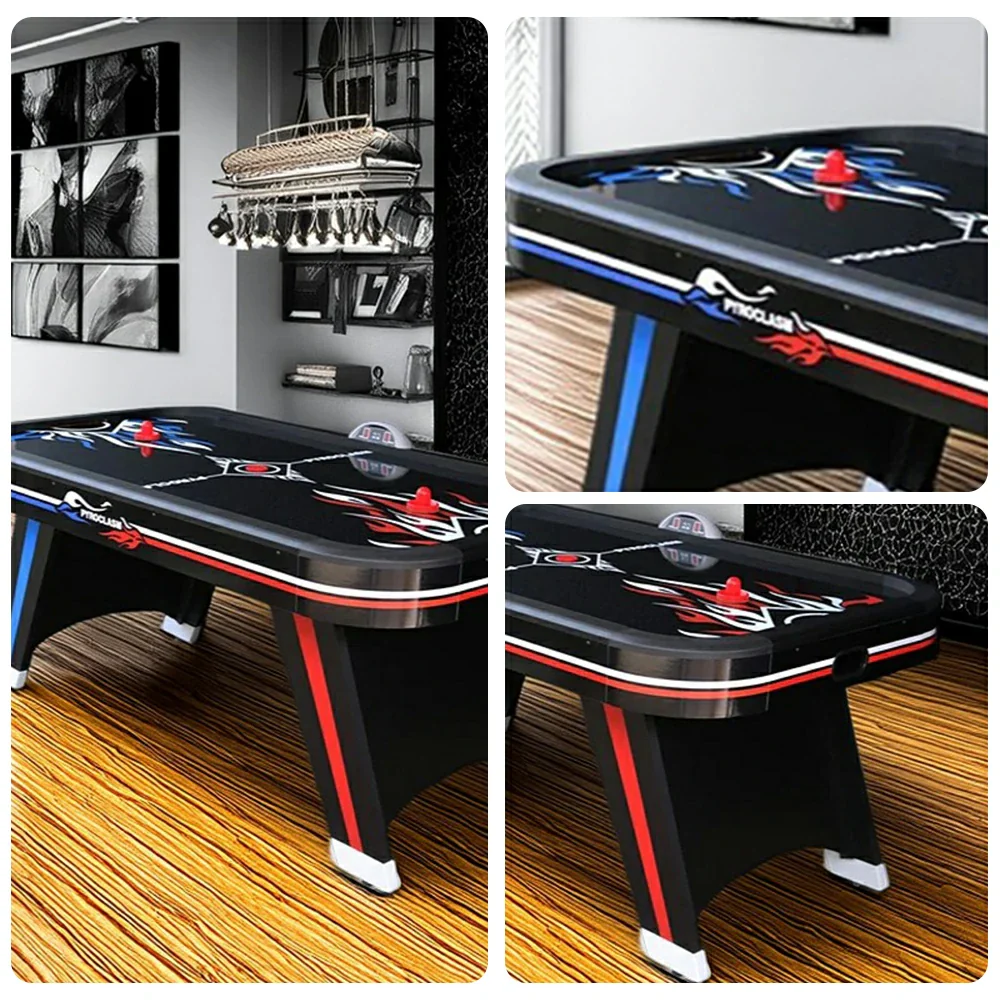 AIRMAX 7FT Air Hockey Table with Electronic Scoring, Smooth Airflow, Strong Support Legs - Red & Blue - Image 3