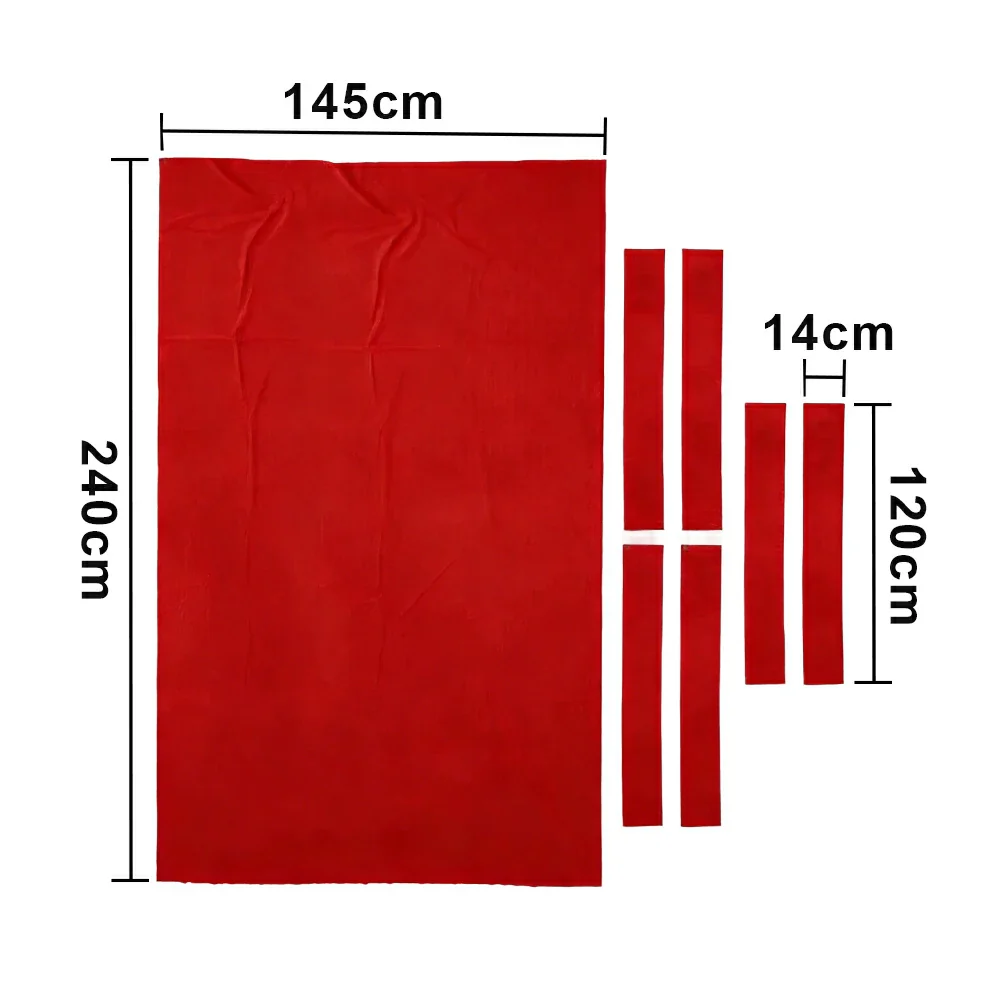 ARIX 7/8/9FT Billiard Table Cloth - High-Density Wool Blend, Anti-Pilling Durable Fabric for Smooth & Accurate Play - Bright Red - Image 6