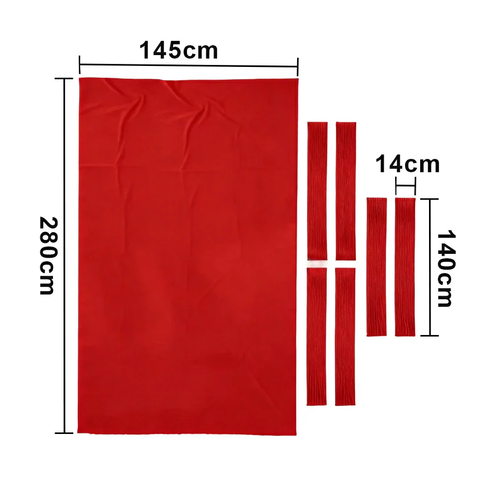 ARIX 7/8/9FT Billiard Table Cloth - High-Density Wool Blend, Anti-Pilling Durable Fabric for Smooth & Accurate Play - Flame Red - Image 8