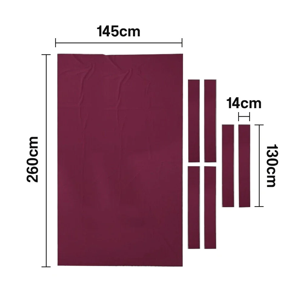 ARIX 7/8/9FT Billiard Table Cloth - High-Density Wool Blend, Anti-Pilling Durable Fabric for Smooth & Accurate Play - Maroon - Image 7