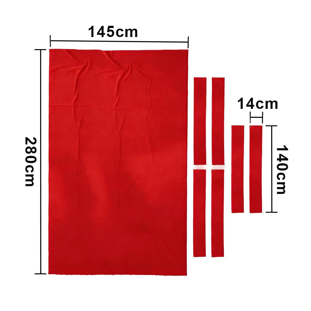 ARIX 7/8/9FT Billiard Table Cloth - High-Density Wool Blend, Anti-Pilling Durable Fabric for Smooth & Accurate Play - Tomato Red - Image 8