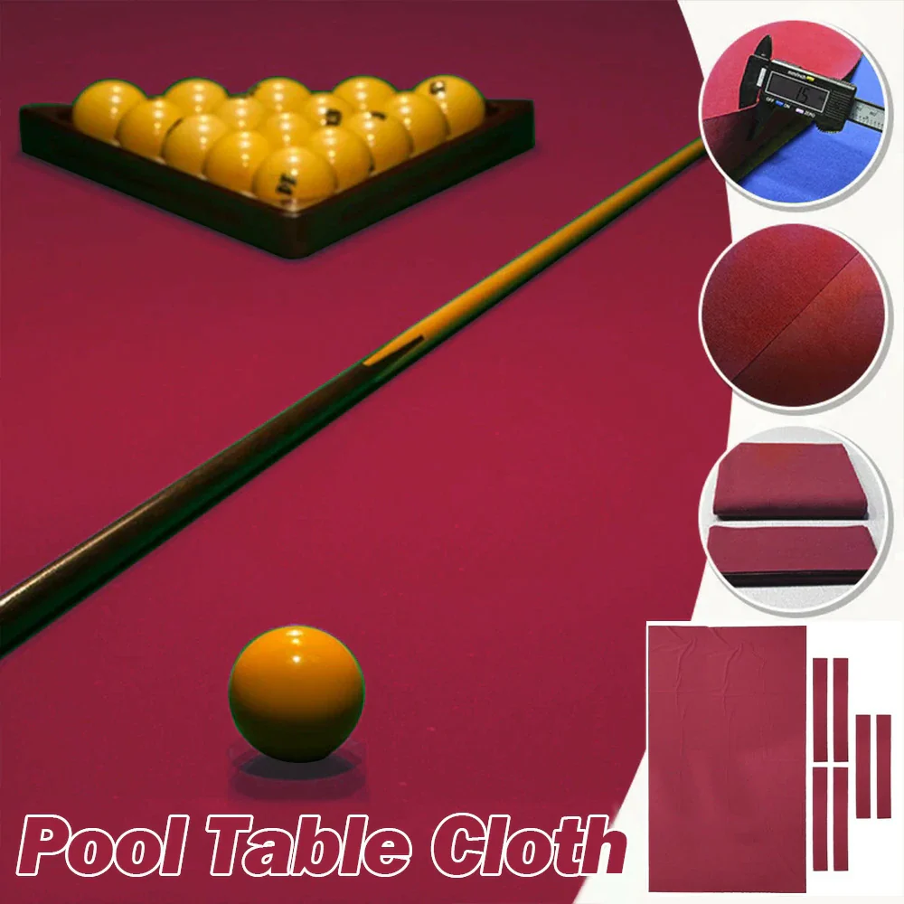 ARIX 7/8/9FT Billiard Table Cloth - High-Density Wool Blend, Anti-Pilling Durable Fabric for Smooth & Accurate Play - Wine - Image 3