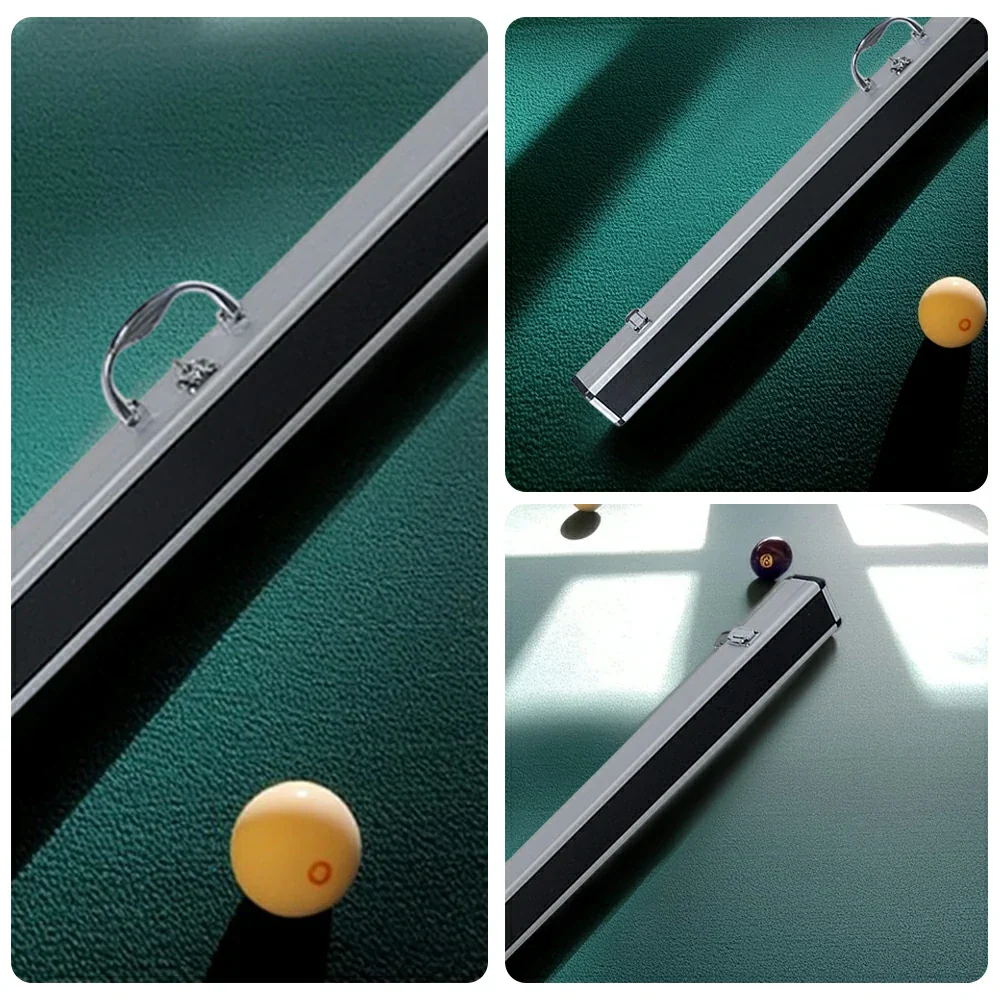 ARIX Premium 3/4 Cue Case, Black Hard Shell with Red Lined Interior, Reinforced Metal Clasps and Carry Handle - Grey - Image 3