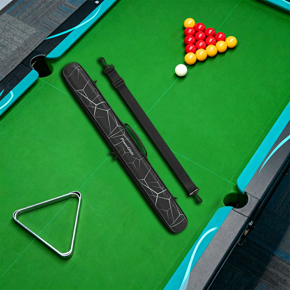 ARIX Dual Cue Case Set, Hard Protective Design with Soft Interior Padding & Full-Length Zippers – 2-Piece Cue Cases - Black & White - Image 4