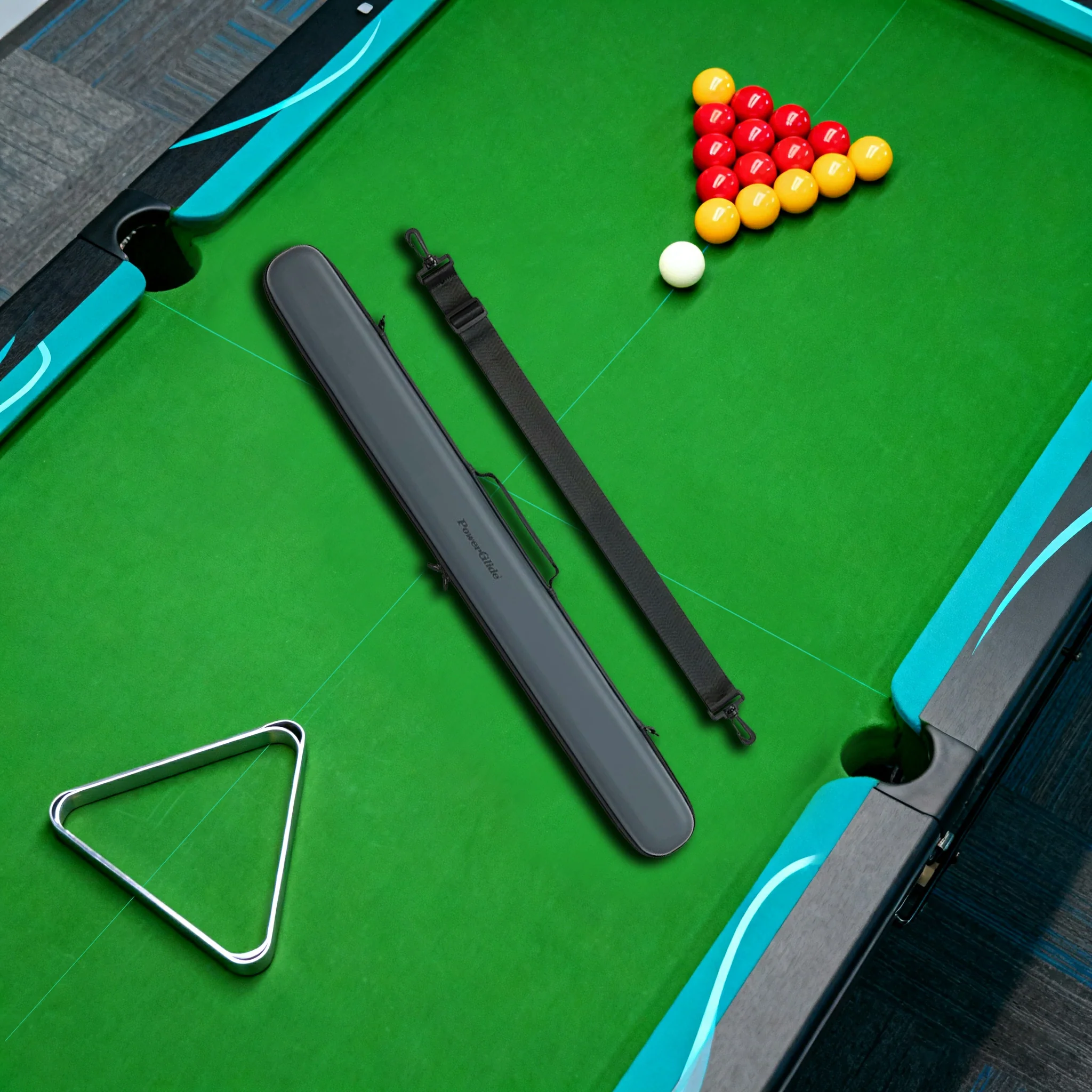 ARIX Dual Cue Case Set, Hard Protective Design with Soft Interior Padding & Full-Length Zippers – 2-Piece Cue Cases - Grey - Image 4