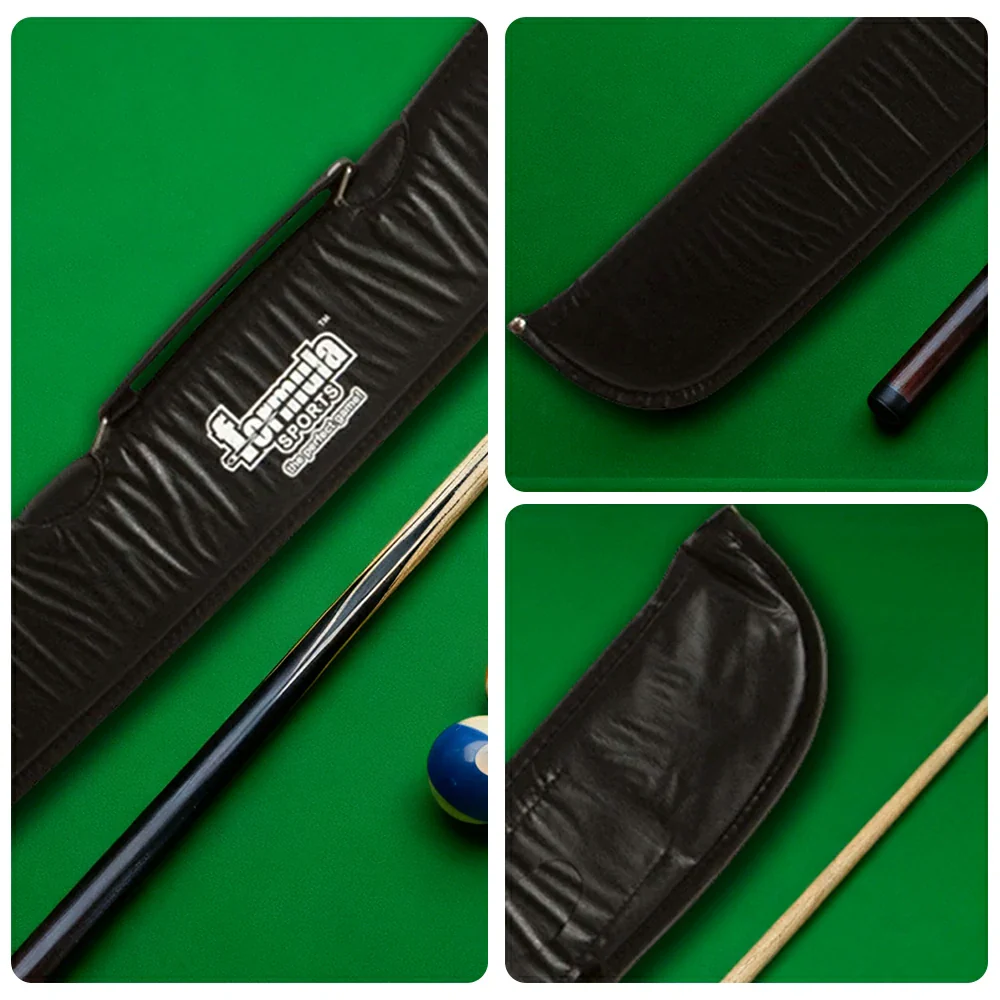 ARIX 57" Black Soft Cue Sleeves, Imitation Leather with Light Padding & Full-Length Zipper – 2-Piece Cue Cases - Black - Image 3