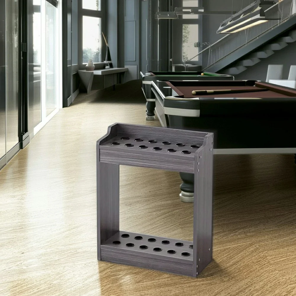 ARIX 12-Hole Cue Rack Space-Saving Stable Design Engineered Wood Build Wall-Optimised Storage with Rounded Edge Protection - Image 4