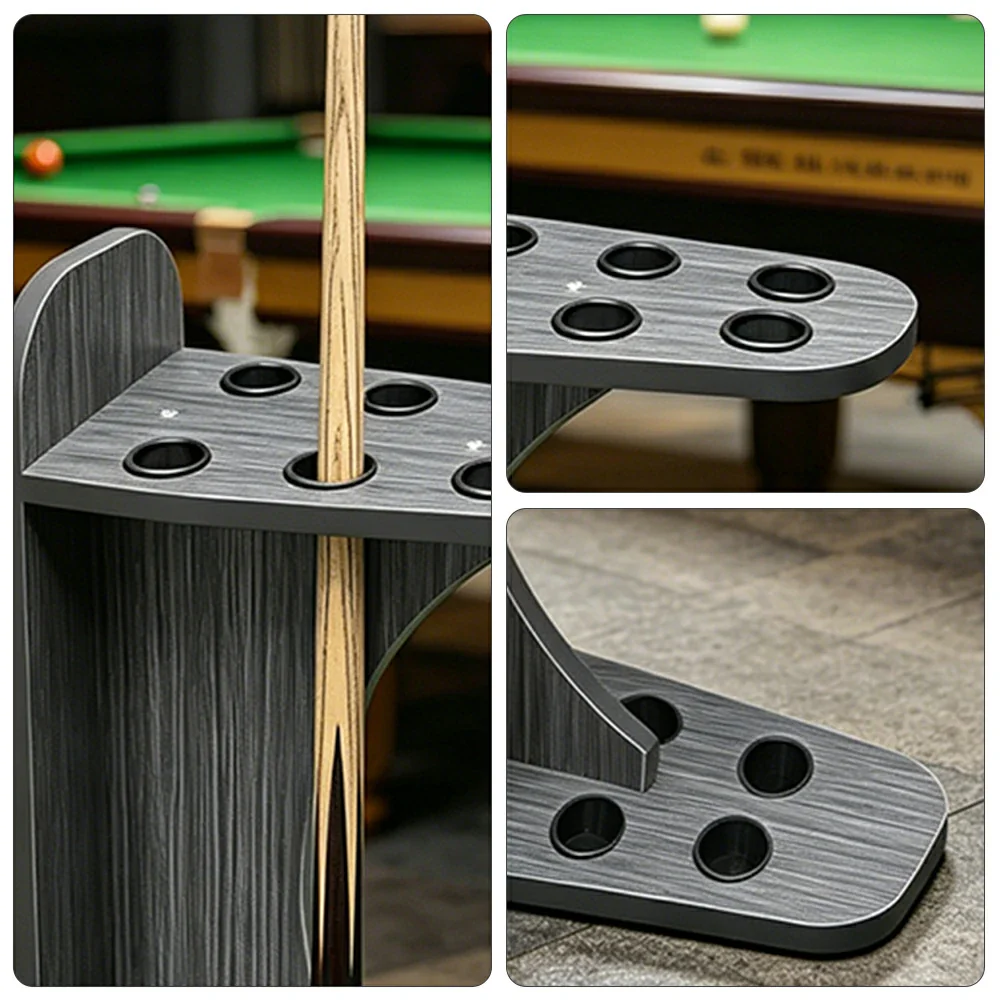 ARIX 8-Hole Cue Rack Space-Saving Stable Design Crescent Shape Wall-Optimised Storage with Rounded Edge Protection - Image 3