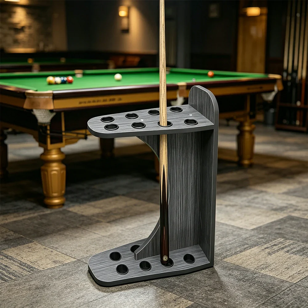 ARIX 8-Hole Cue Rack Space-Saving Stable Design Crescent Shape Wall-Optimised Storage with Rounded Edge Protection - Image 4