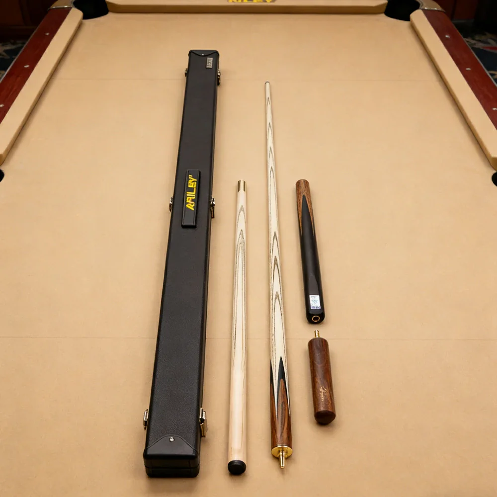 RILEY 3/4 Split Pool Cue - Precision Control & Balanced Feel, Ash Wood Shaft & Ebony Butt, 9.5mm Multilayer Leather Tip - Image 4