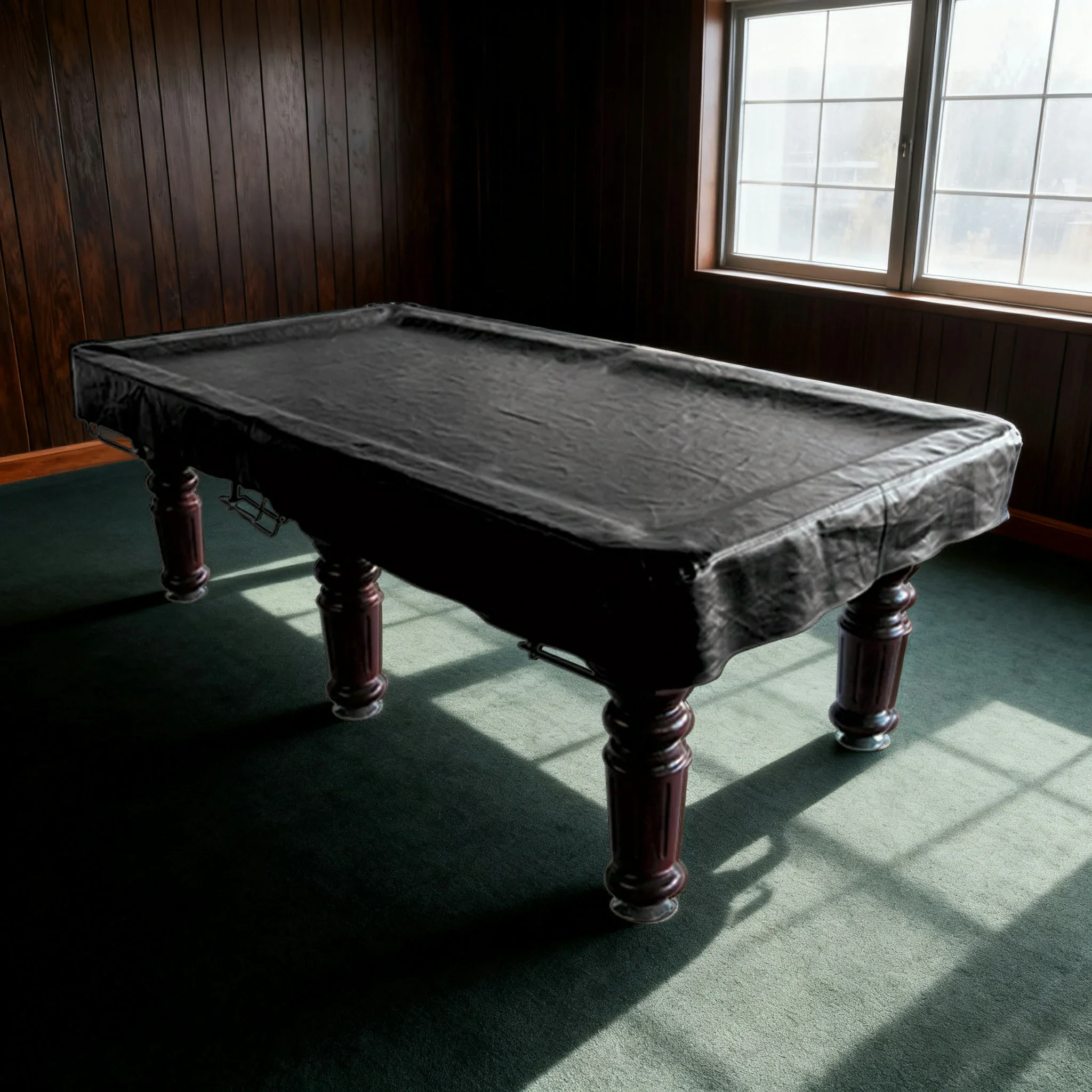 ARIX Heavy-Duty Vinyl Table Cover 10/12FT, Thick Protective Design, Dust & Spill Resistant - Black - Image 2