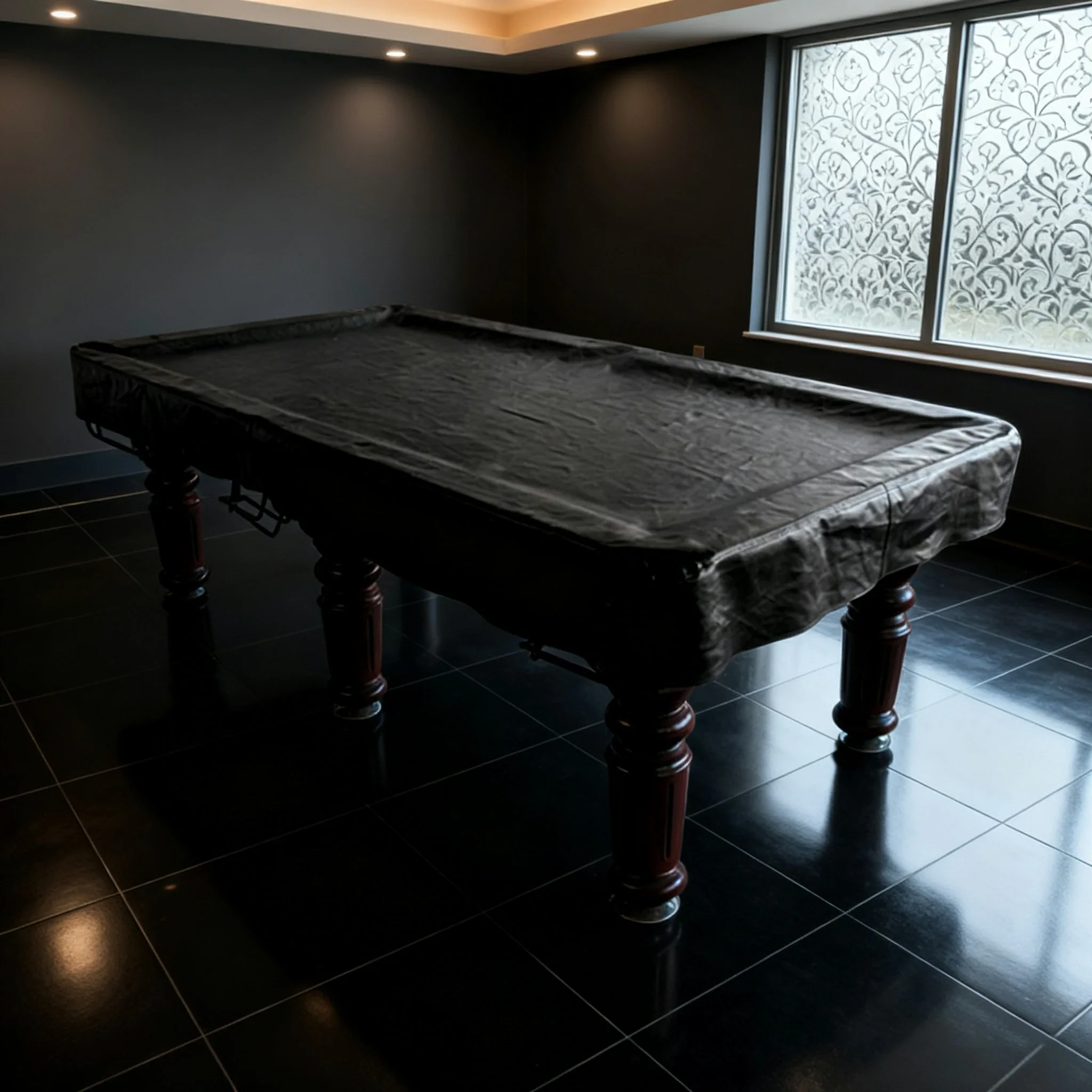 ARIX Heavy-Duty Vinyl Table Cover 10/12FT, Thick Protective Design, Dust & Spill Resistant - Black - Image 4