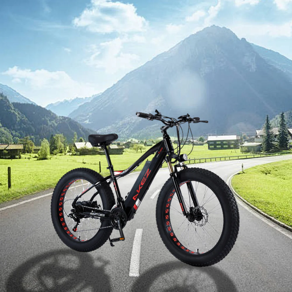 AKEZ 750W 48V ML Snow Bicycle 26-inch Beach Electric Bike Motorized eBike Battery - Image 5