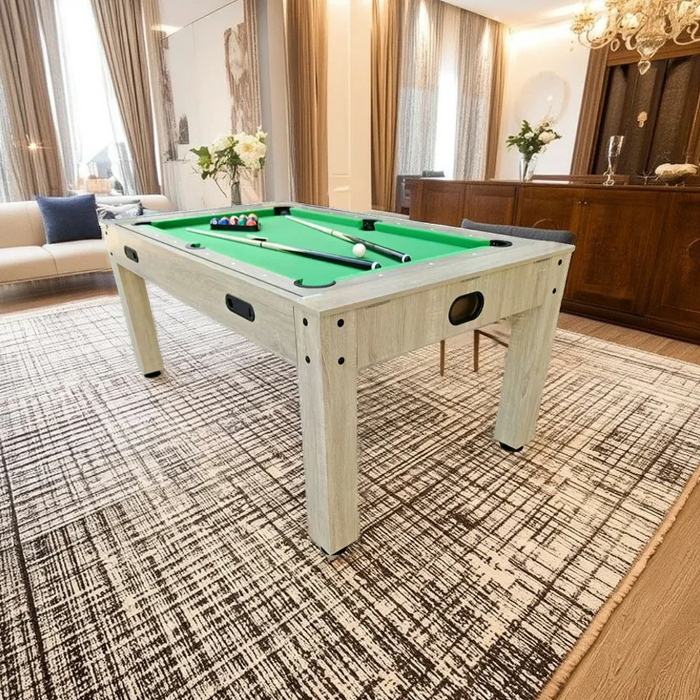 CUETIQ 6FT/7FT 4-in-1 Flip Pool Table - Billiards, Air Hockey, Table Tennis & Dining Top, Space-Saving Design, Smooth Felt Surface, Durable MDF Frame, Free Accessories - Image 3