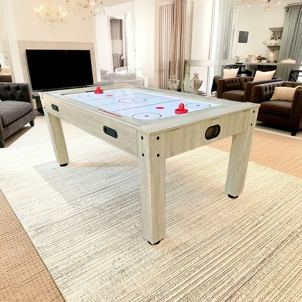 CUETIQ 6FT/7FT 4-in-1 Flip Pool Table - Billiards, Air Hockey, Table Tennis & Dining Top, Space-Saving Design, Smooth Felt Surface, Durable MDF Frame, Free Accessories - Image 8