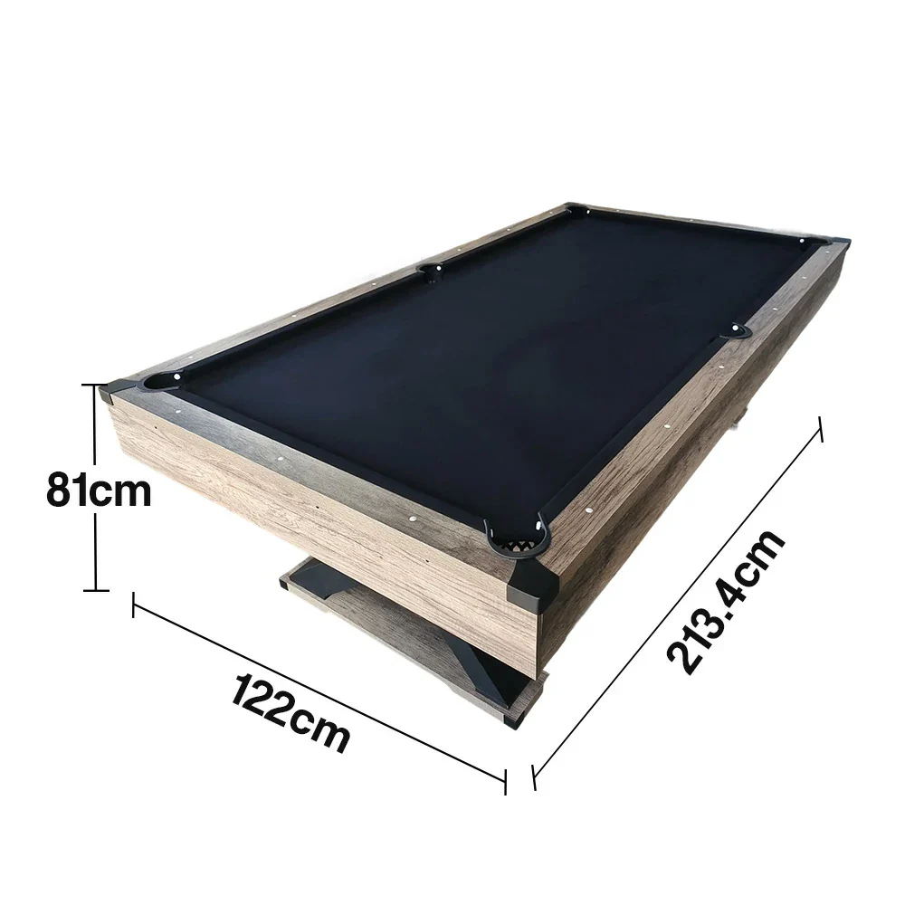 CUETIQ P028 Kingkong 7/8FT 3-in-1 Multi-Function Pool Table - Convertible to Ping Pong Table & Dining Table Top, MDF Construction - Black - Image 12
