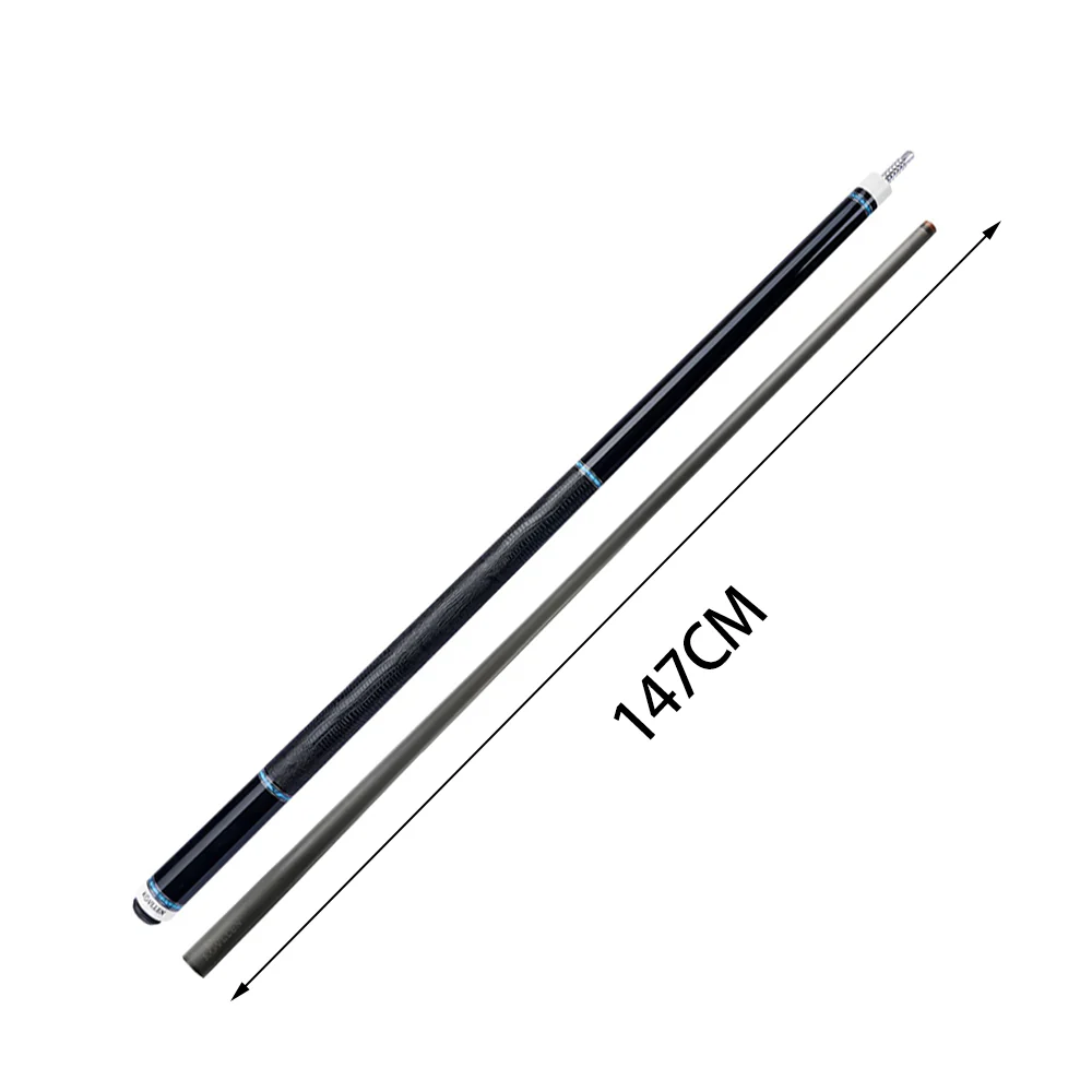 KONLLEN Premier Professional AK75-12BF 18.5-20OZ 2-Piece Pool Cue Maple Wood 147CM Billiard Cue - Blue&Black - Image 6