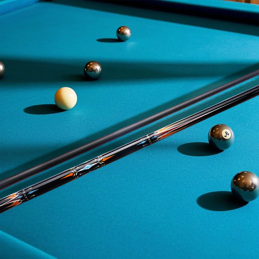 KONLLEN Premier Professional Car-27 2-Piece Carom Cue Maple Wood 18.5-20OZ Billiard Cue 147CM - Blue&Orange&Black - Image 5