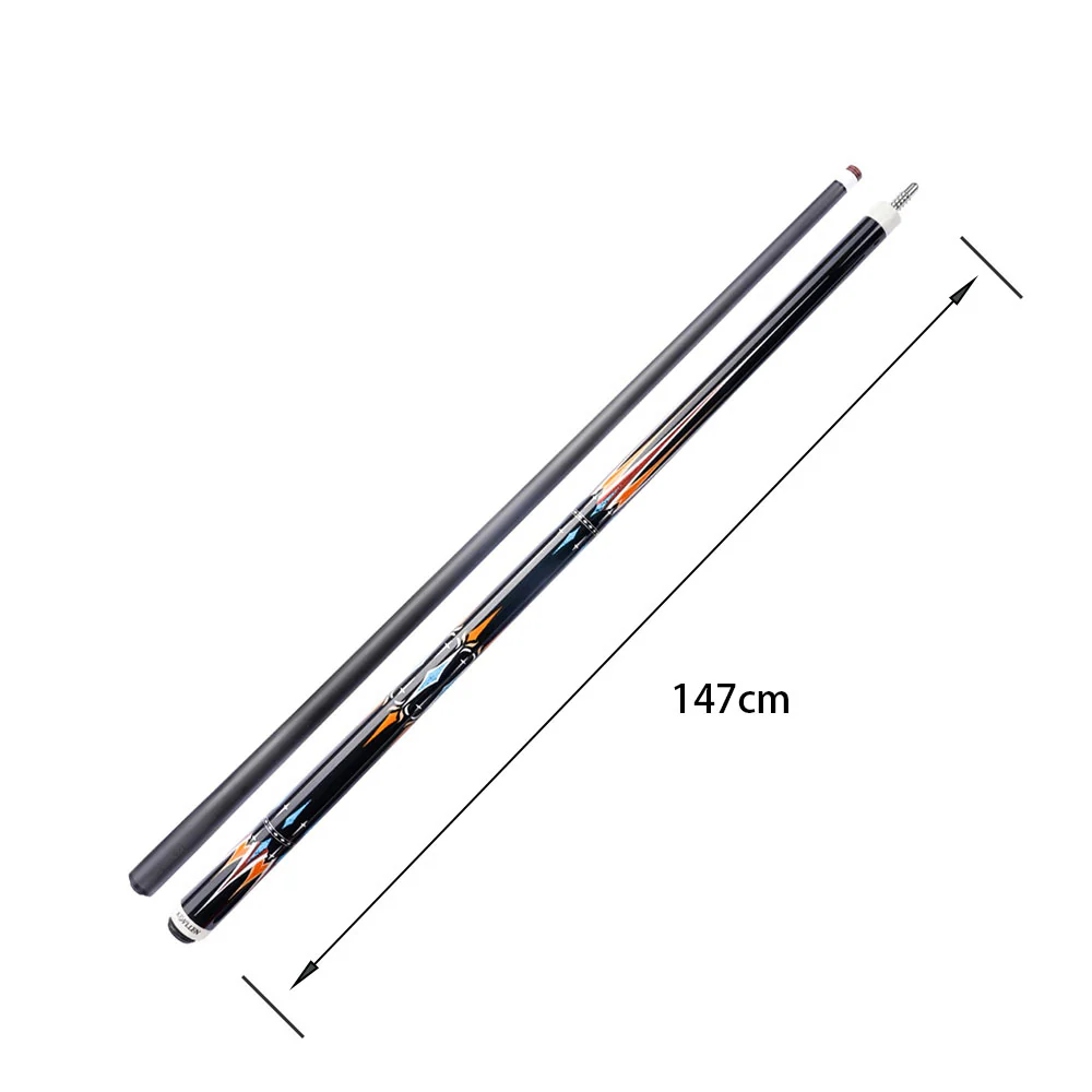 KONLLEN Premier Professional Car-27 2-Piece Carom Cue Maple Wood 18.5-20OZ Billiard Cue 147CM - Blue&Orange&Black - Image 9