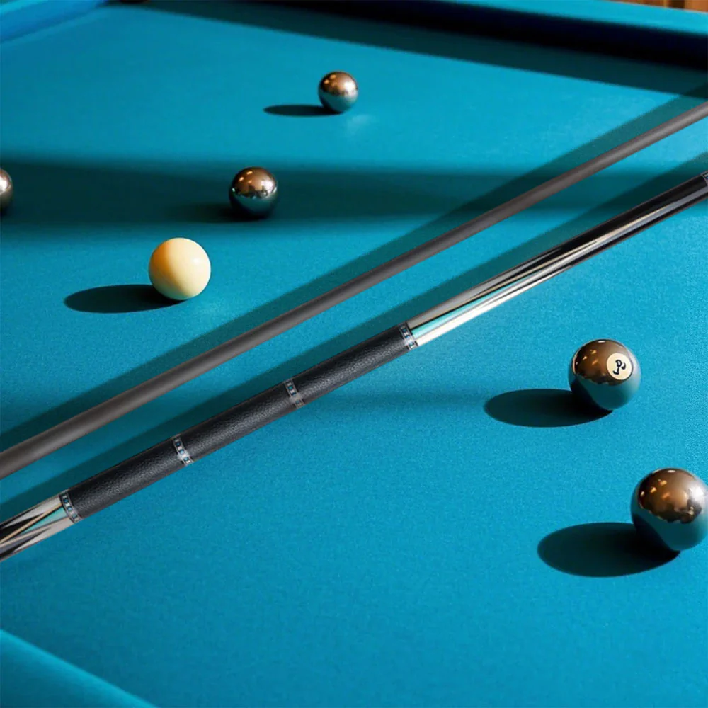 KONLLEN Premier Professional HQ-05A2F 2-Piece Pool Cue Maple Wood 18.5-20OZ Billiard Cue 147CM - Blue&Black - Image 4