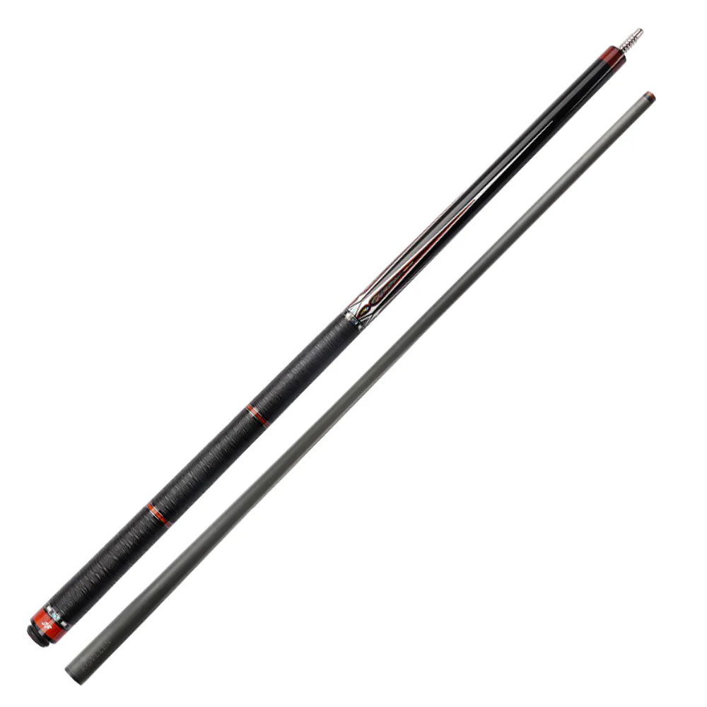 KONLLEN Premier Professional JF20-21F 2-Piece Pool Cue Maple Wood 18.5-20OZ Billiard Cue 147CM - Red&Black