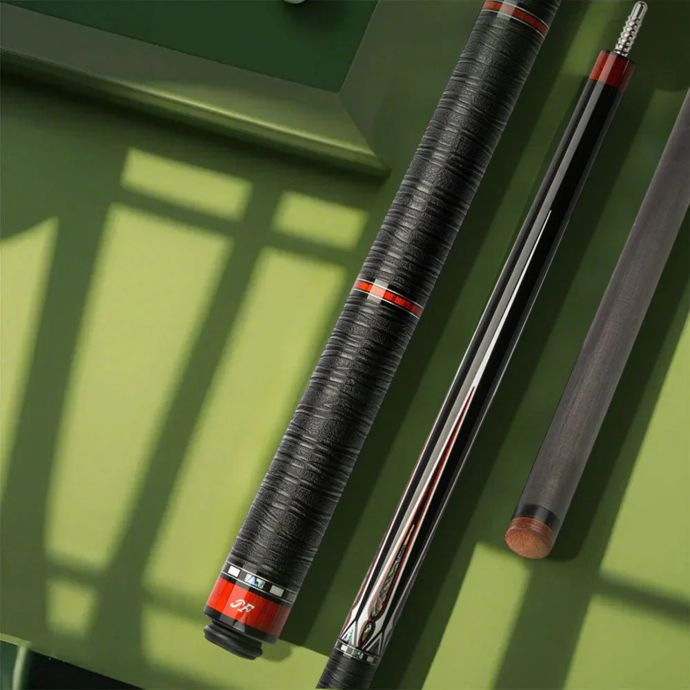 KONLLEN Premier Professional JF20-21F 2-Piece Pool Cue Maple Wood 18.5-20OZ Billiard Cue 147CM - Red&Black - Image 4