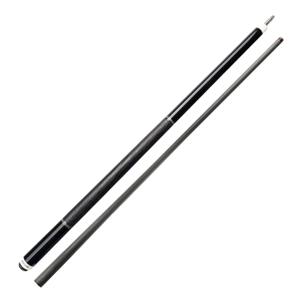 KONLLEN Premier Professional KL-12BF 18.5-20OZ 2-Piece Pool Cue Maple Wood 147CM Billiard Cue - Black