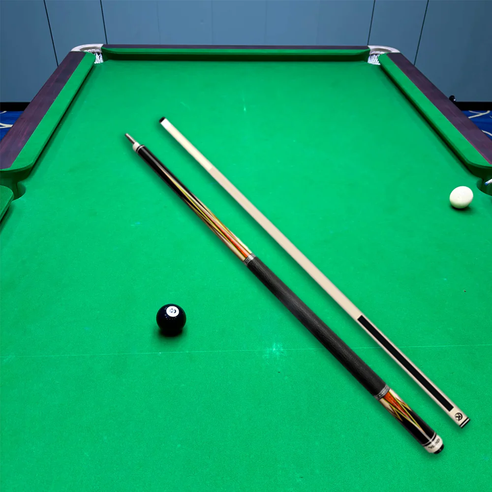 KONLLEN Premier Professional NTZ-C2 18.5-20OZ 2-Piece Pool Cue Maple Wood 147CM Billiard Cue - Yellow&Red&Black - Image 3