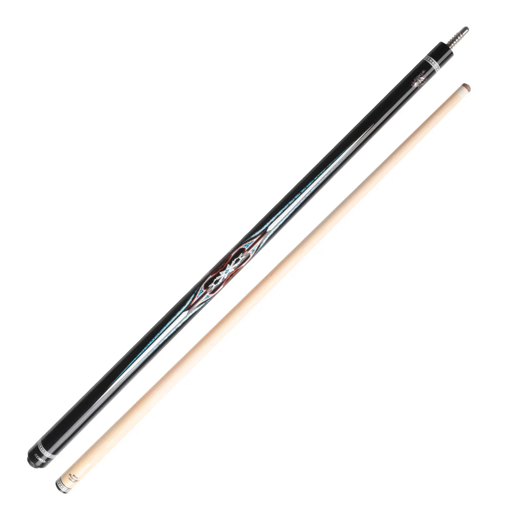 KONLLEN Premier Professional Zokue-4 2-Piece Carom Cue Maple Wood 18.5-20OZ Billiard Cue 147CM - Red&Blue&Black