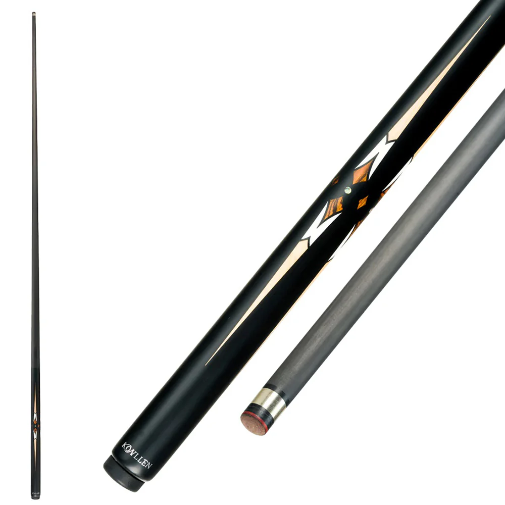 KONLLEN  Premier Professional FT-1 One Piece Snooker Cue Maple Wood 18.5-20OZ Billiard Cue 145cm - Yellow&Black - Image 2