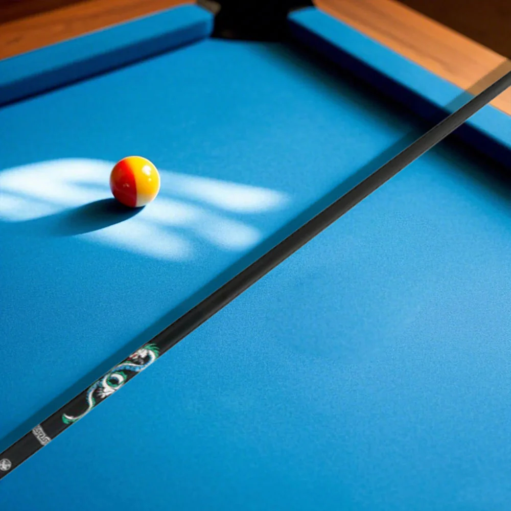 KONLLEN  Premier Professional QL One Piece Snooker Cue Maple Wood 18.5-20OZ Billiard Cue 145cm - Green&Blue&Black - Image 3