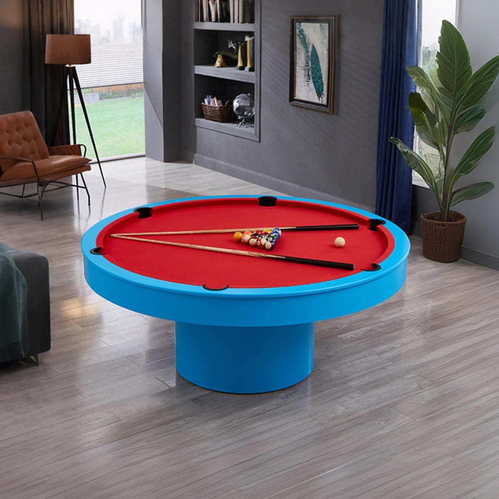 CUETIQ L042 Marble 140cm Diameter 2-IN-1 Round Billiard Table/ Office Desk - Image 13