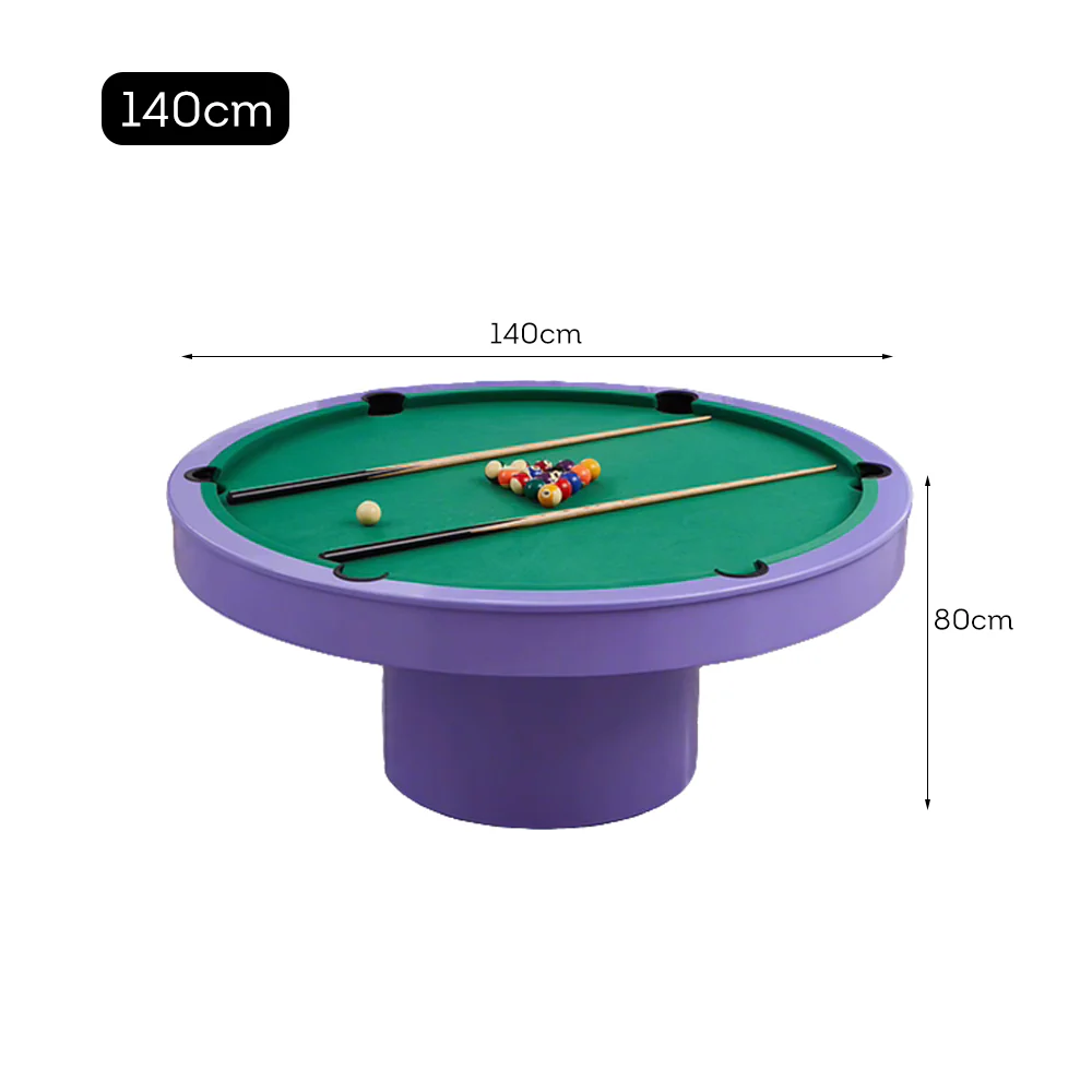 CUETIQ L042 Marble 140cm Diameter 2-IN-1 Round Billiard Table/ Office Desk - Image 47