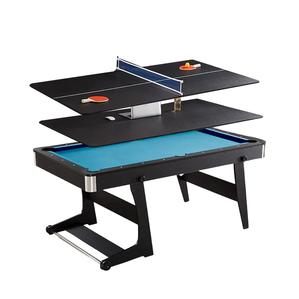 CUETIQ GTF009 6FT 3-IN-1 Billiard Table/ Ping-pong Table/ Office Desk Foldable Design - Image 39