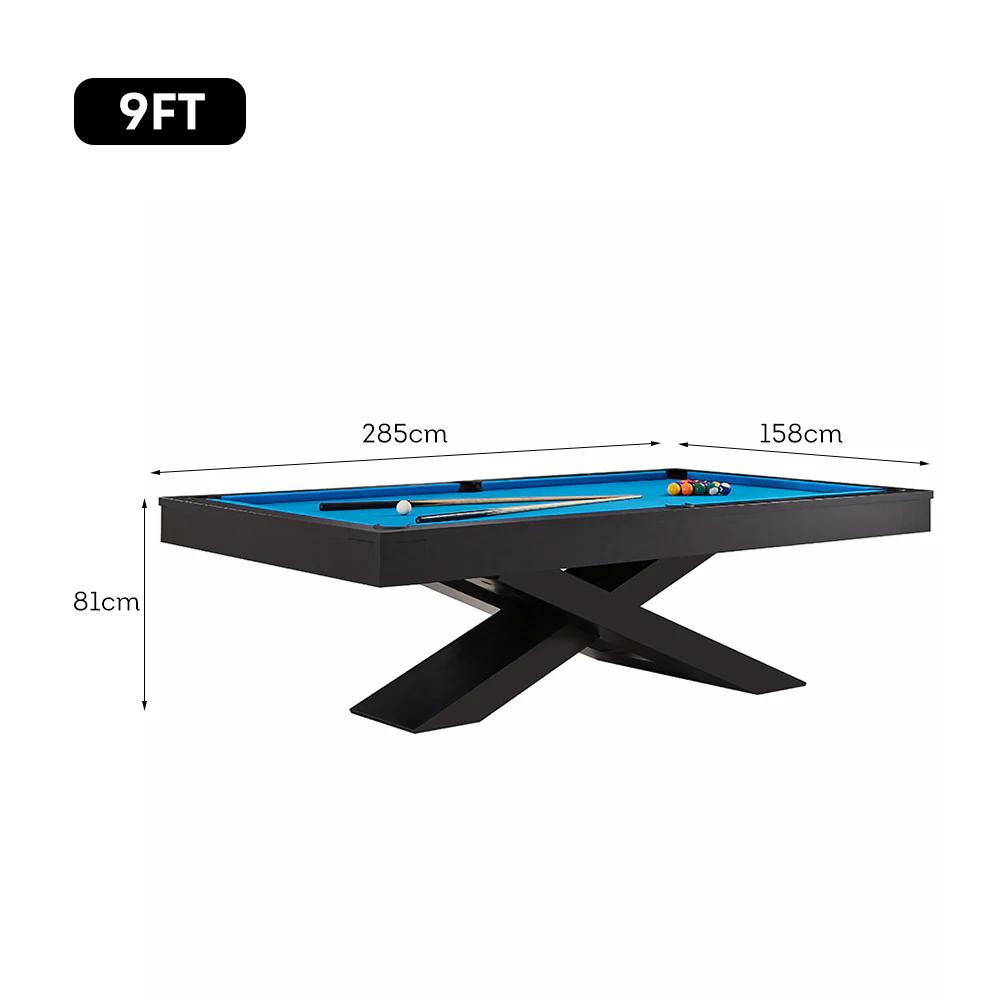 CUETIQ L011 7/8/9FT 3-IN-1 Slate Pool Table/ Ping-pong Table/ Office Desk Solid Wood Frame - Image 11