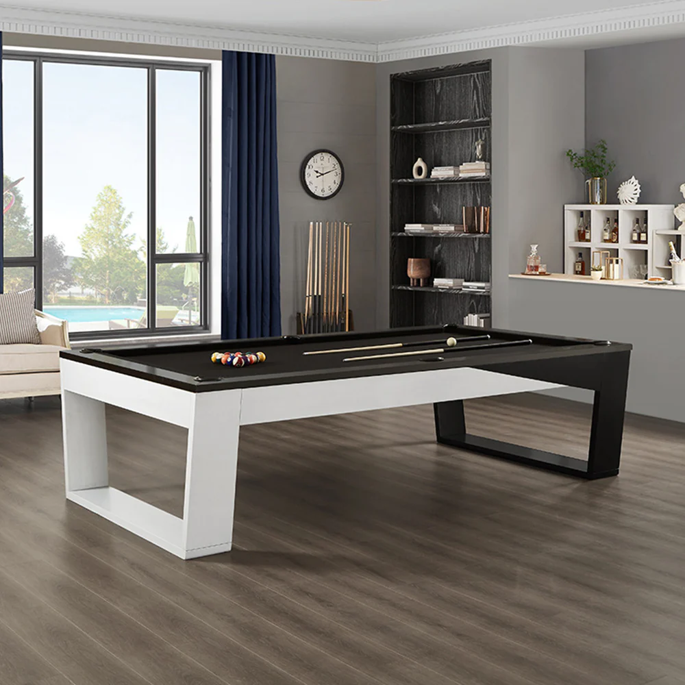 CUETIQ L022 7/8/9FT 3-IN-1 Slate Billiard Table/ Ping-pong Table/ Office Desk Solid Wood Frame - Image 15