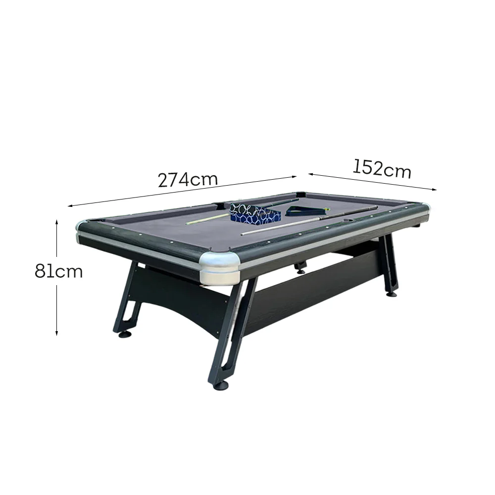 CUETIQ 3-in-1 9FT Iron-Leg Pool Table - Billiards, Table Tennis, Office Desk Combo - Durable, Space-Saving, Modern Design - Image 10