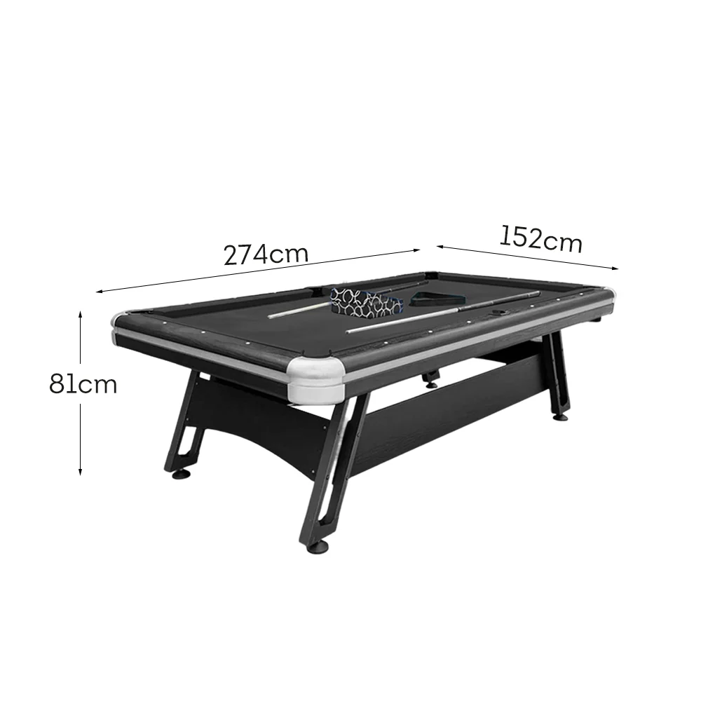 CUETIQ 3-in-1 9FT Iron-Leg Pool Table - Billiards, Table Tennis, Office Desk Combo - Durable, Space-Saving, Modern Design - Image 6