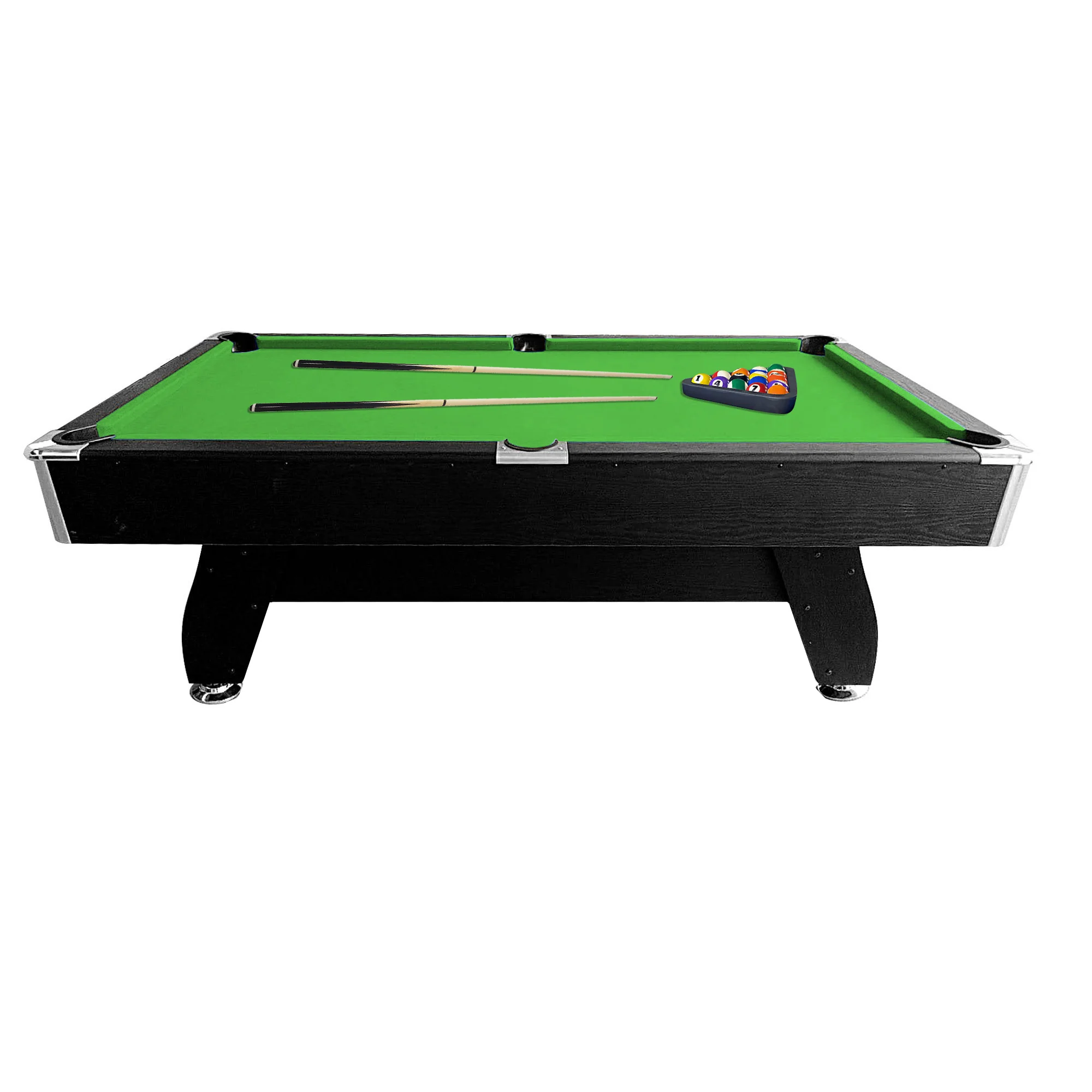 CUETIQ 7FT MDF Pool Snooker Billiard Table with Accessories Pack - Black Frame - Image 12